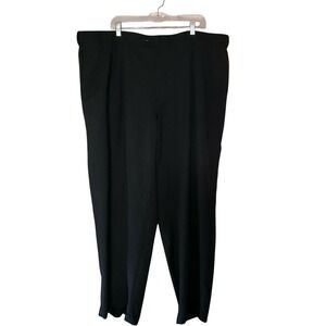 Covington Dress Pants Mens 46x32 Black Pleated Microfiber Classic Fit Slacks